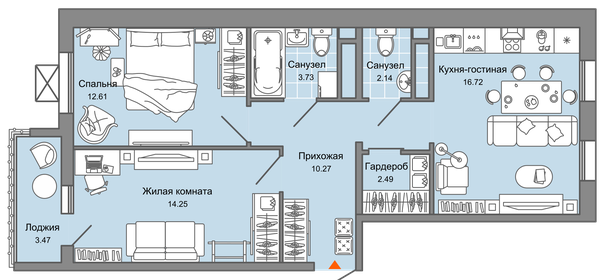 64 м², 3-комнатная квартира 5 800 265 ₽ - изображение 25