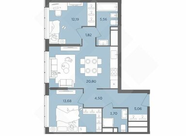 Квартира 67,3 м², 2-комнатная - изображение 5