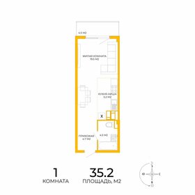 35,9 м², 1-комнатная квартира 3 015 600 ₽ - изображение 30
