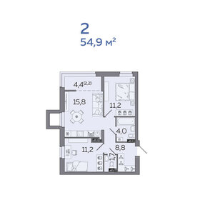 39,4 м², 1-комнатная квартира 4 617 000 ₽ - изображение 6