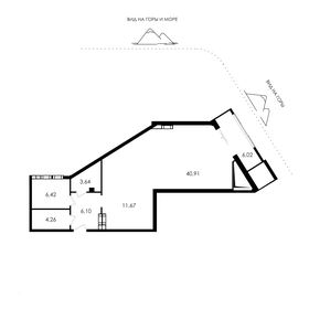 Квартира 79 м², 1-комнатные - изображение 1