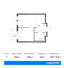 Квартира 32,9 м², 1-комнатная - изображение 1