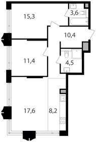 75 м², 3-комнатная квартира 26 100 000 ₽ - изображение 125