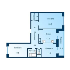 Квартира 80,8 м², 3-комнатная - изображение 1