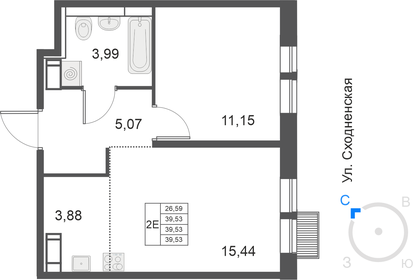 46 м², 2-комнатная квартира 9 200 000 ₽ - изображение 46