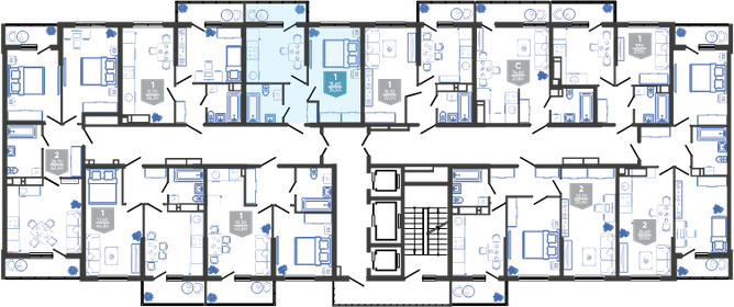 51,2 м², 1-комнатная квартира 8 198 400 ₽ - изображение 64