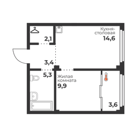 31,7 м², 1-комнатная квартира 2 600 000 ₽ - изображение 72