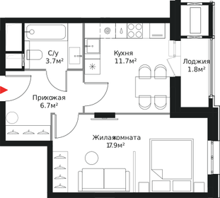 39,9 м², 1-комнатная квартира 14 999 967 ₽ - изображение 69