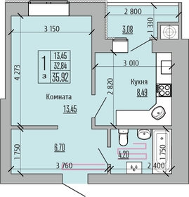 62 м², 3-комнатная квартира 3 500 000 ₽ - изображение 27