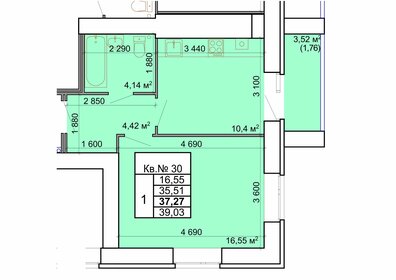 32,5 м², 1-комнатная квартира 2 580 000 ₽ - изображение 45