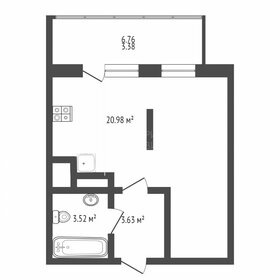 Квартира 35 м², студия - изображение 1