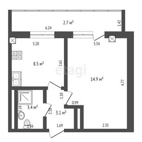 Квартира 33,2 м², 1-комнатная - изображение 1