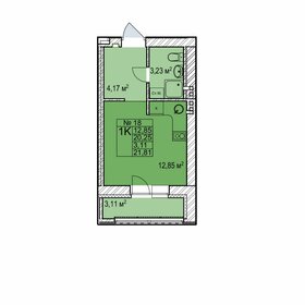 16 м², квартира-студия 1 900 000 ₽ - изображение 71