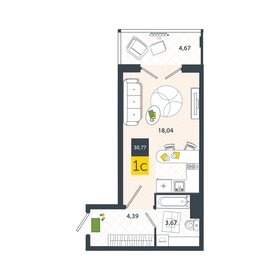 30,8 м², квартира-студия 3 723 170 ₽ - изображение 16