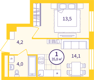 42,6 м², 2-комнатная квартира 3 800 000 ₽ - изображение 94