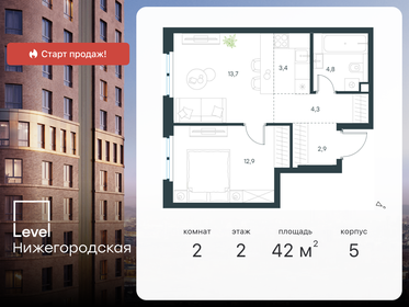 36,1 м², 2-комнатная квартира 13 400 000 ₽ - изображение 104