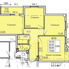 Квартира 70,2 м², 4-комнатная - изображение 3