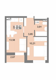 36 м², 1-комнатная квартира 3 600 000 ₽ - изображение 75