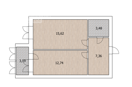 Квартира 40,8 м², 1-комнатная - изображение 1