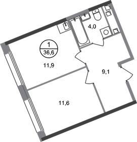 35 м², 1-комнатная квартира 10 500 000 ₽ - изображение 39