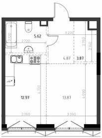 Квартира 41,2 м², 1-комнатная - изображение 1