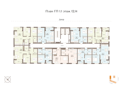 55,4 м², 3-комнатная квартира 6 190 000 ₽ - изображение 9