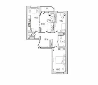 Квартира 91 м², 3-комнатная - изображение 1