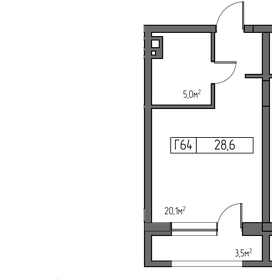 28,6 м², 1-комнатные апартаменты 21 501 372 ₽ - изображение 23