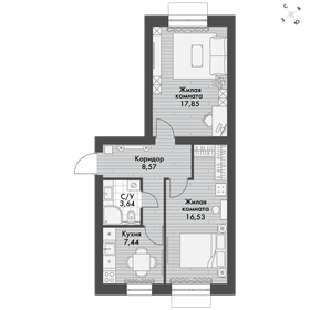 51,5 м², 2-комнатная квартира 6 939 700 ₽ - изображение 4