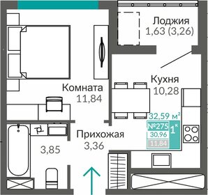 Квартира 31 м², 1-комнатная - изображение 1