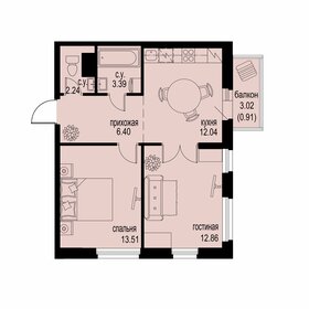 52,8 м², 2-комнатная квартира 7 761 600 ₽ - изображение 65