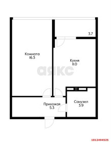 Квартира 36,7 м², 1-комнатная - изображение 1