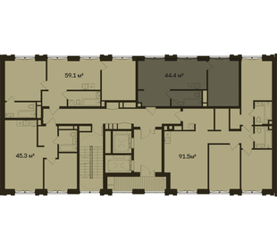 Квартира 44,4 м², 1-комнатная - изображение 2