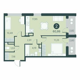 58,7 м², 2-комнатная квартира 8 550 000 ₽ - изображение 13