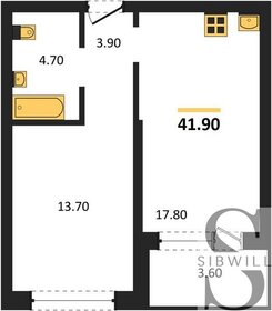 Квартира 41,9 м², 1-комнатная - изображение 1