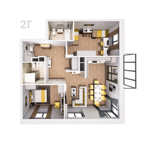 82,7 м², 2-комнатная квартира 10 187 362 ₽ - изображение 14