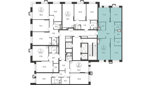 Квартира 85,9 м², 3-комнатная - изображение 2