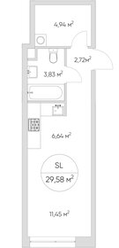 27,3 м², квартира-студия 11 300 000 ₽ - изображение 74