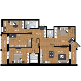 Квартира 127,9 м², 4-комнатная - изображение 1