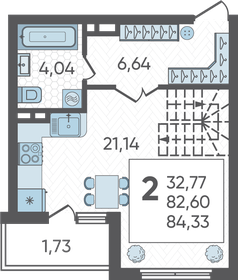 75,3 м², 2-комнатная квартира 18 000 000 ₽ - изображение 100