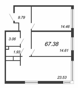 61,4 м², 2-комнатные апартаменты 9 117 837 ₽ - изображение 111