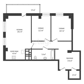 Квартира 72 м², 3-комнатная - изображение 1