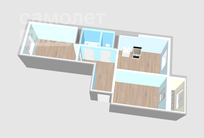 Квартира 56,6 м², 3-комнатная - изображение 2