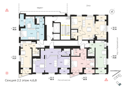 37,9 м², квартира-студия 4 600 000 ₽ - изображение 56