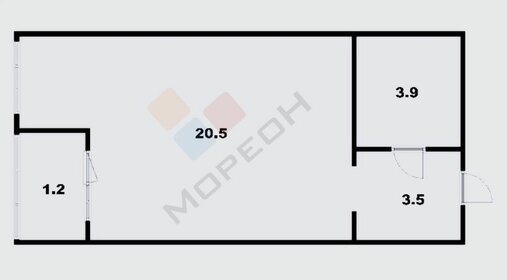 Квартира 30,3 м², студия - изображение 1