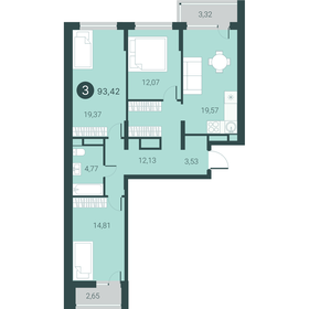 93,5 м², 3-комнатная квартира 12 900 000 ₽ - изображение 9