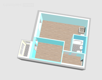 Квартира 38,5 м², 2-комнатная - изображение 2