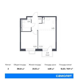 Квартира 38,5 м², 1-комнатная - изображение 1