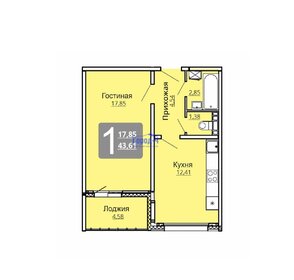 37,4 м², 1-комнатная квартира 3 700 000 ₽ - изображение 61