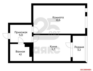 Квартира 45 м², 1-комнатная - изображение 1